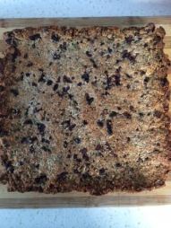 Straight out of the oven before slicing