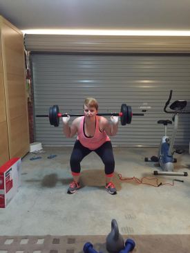 Cassie enjoying a strength workout